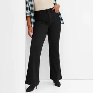 NWT — High Rise Flare Black Denim, Size 16T